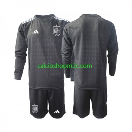 Spagna Portiere Bambino Maglia Prima 2022 Manica Lunga (+ Pantaloncini)